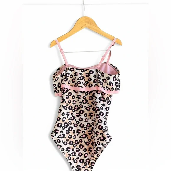 Justice Girl’s Leopard prints Ruffle one piece swimsuit - Picture 8 of 8